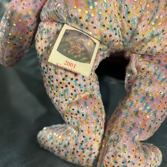 Ty Beanie Baby 2001 Signature Bear Retired P.E. Pellets MWMT 9th Gen Hang Tag - Picture 6 of 7